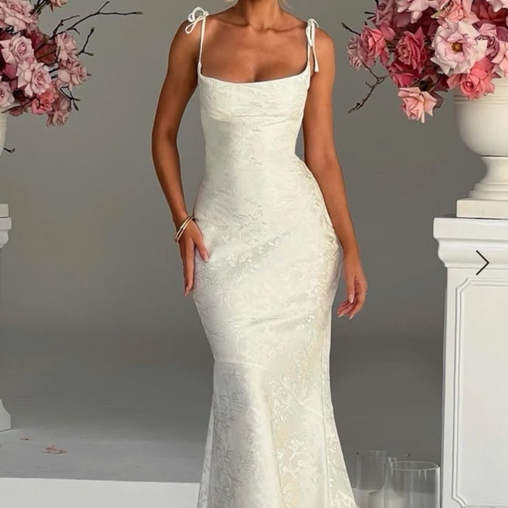 Baby boo ivory maxi dress/wedding gown